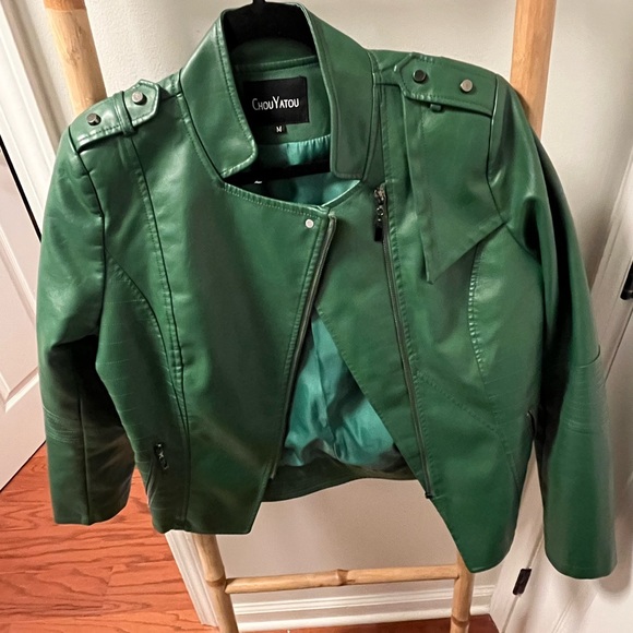 Like new: Vegan Leather Jacket - Picture 2 of 4
